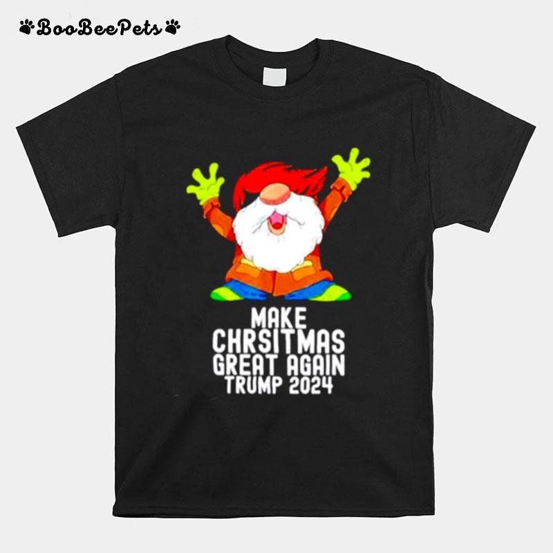 Gnome Make Christmas Great Again Trump 2024 T-Shirt