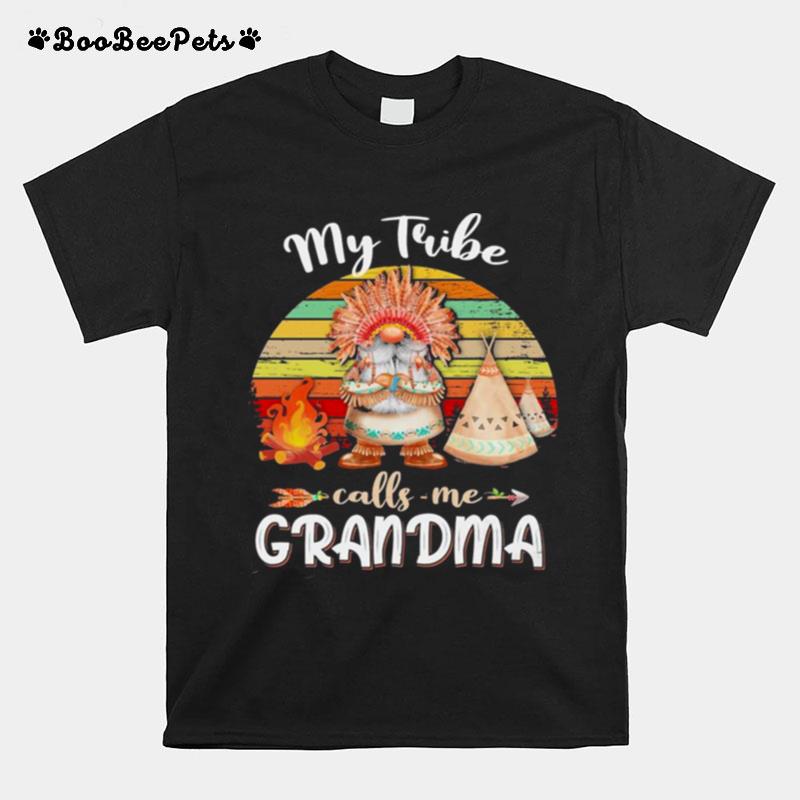 Gnome Native My Tribe Calls Me Grandma Vintage T-Shirt