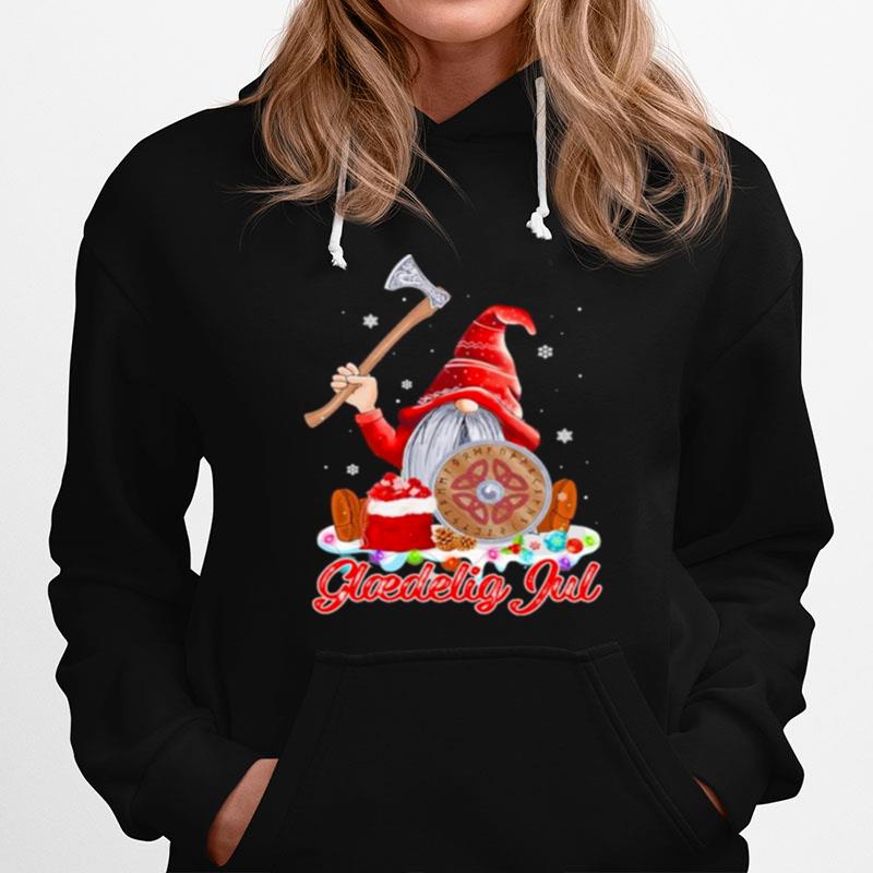 Gnome Viking Glaedelig Jul Hoodie