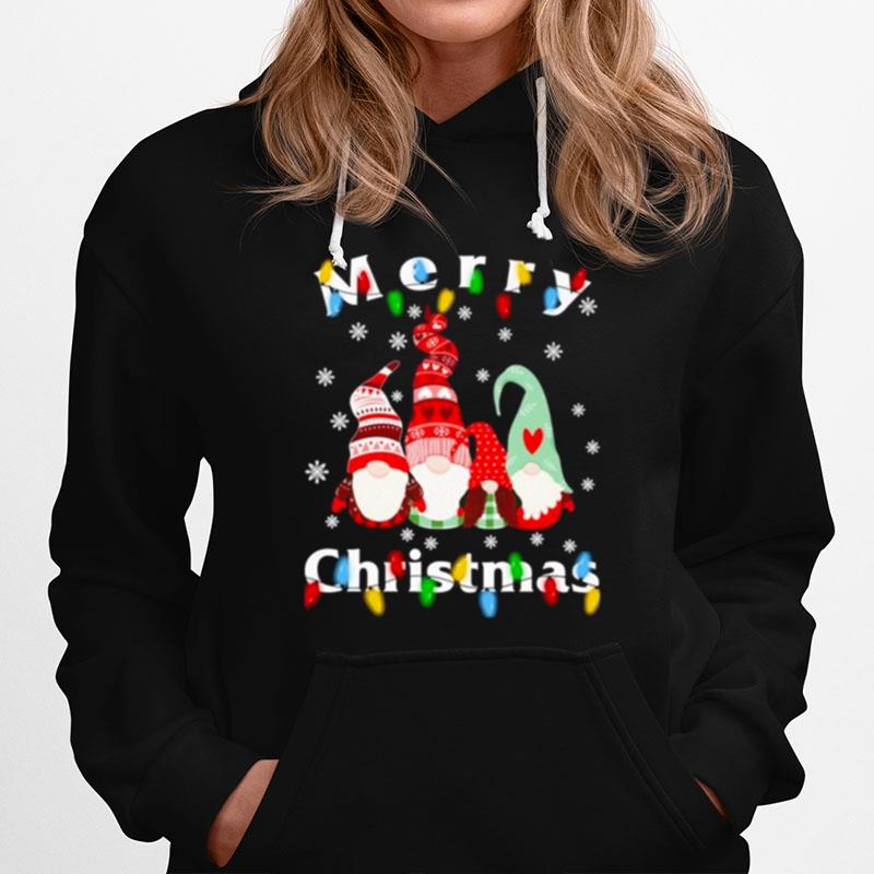 Gnomes Family 2022 Light Merry Christmas Tree Sweater Hoodie