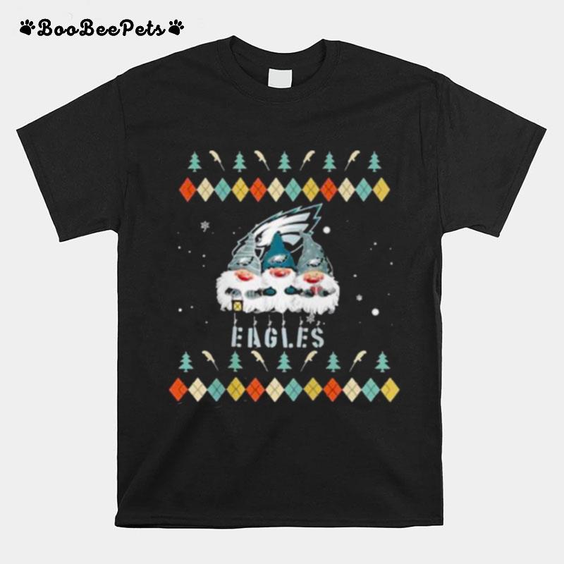 Gnomies Philadelphia Eagles Knitting Pattern Ugly Christmas T-Shirt