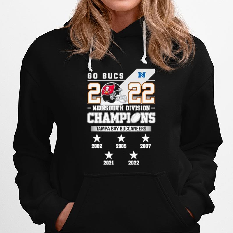 Go Bucs 2022 Nfc South Division Champions Tampa Bay Buccaneers 2002 2022 Hoodie