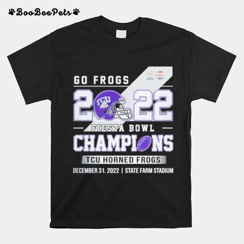 Go Frogs 2022 Fiesta Bowl Champions Tcu Horned Frogs T-Shirt