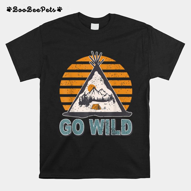 Go Wild Adventure Camping Travel Camping Vintage T B0B2Rlhrqc T-Shirt