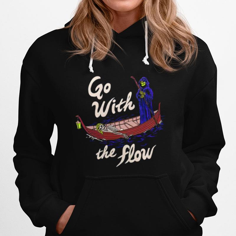 Go With The Flow Printed Death Hoodie