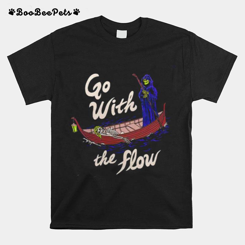 Go With The Flow Printed Death T-Shirt