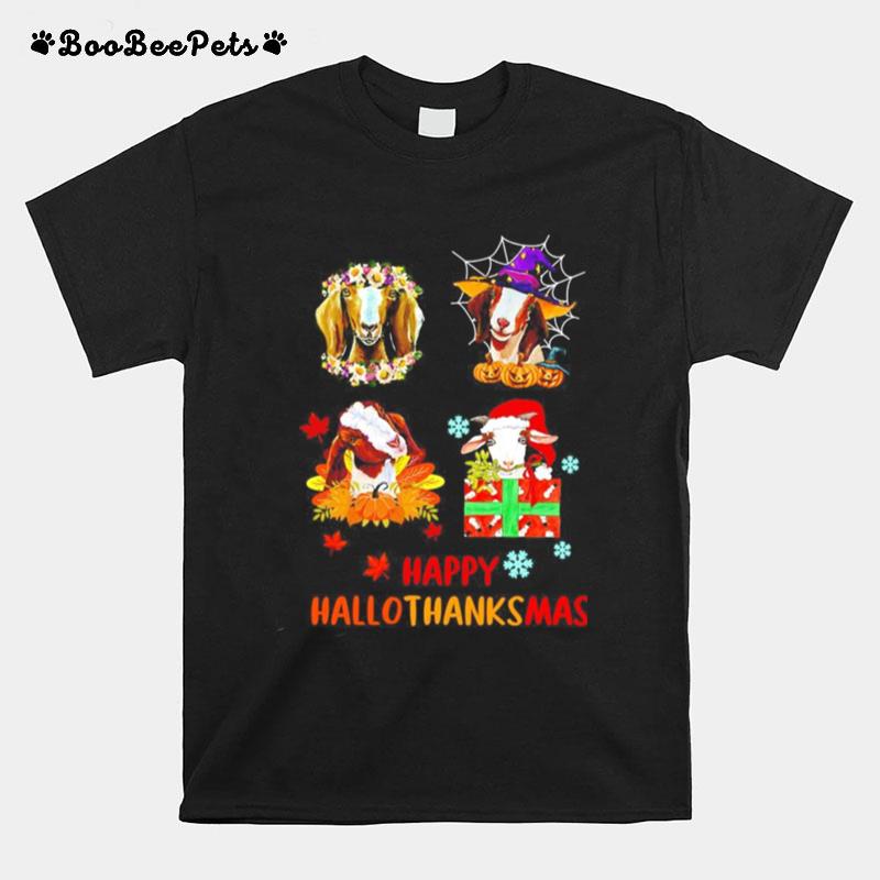 Goat Happy Hallothanksmas T-Shirt