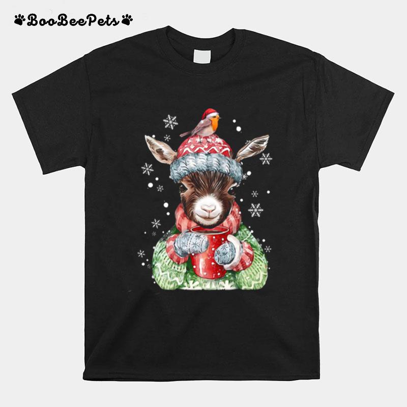 Goat Warm Winter Gift For Farm Animal Lover Ugly Christmas T-Shirt