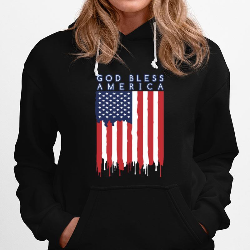 God Bless America Usa American Flag Hoodie