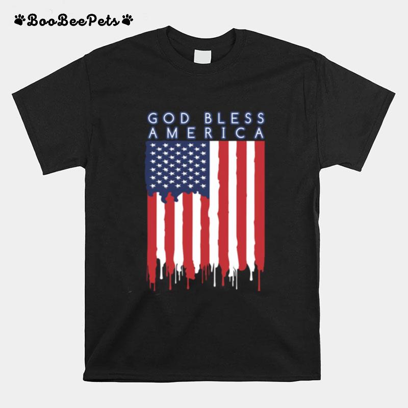 God Bless America Usa American Flag T-Shirt