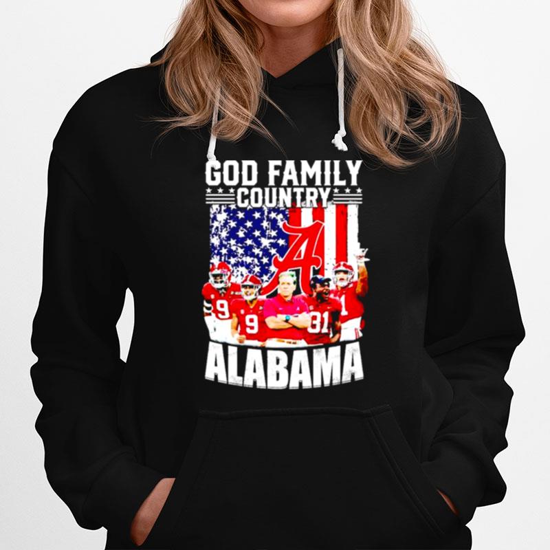 God Family Country Alabama Crimson Tide Hoodie