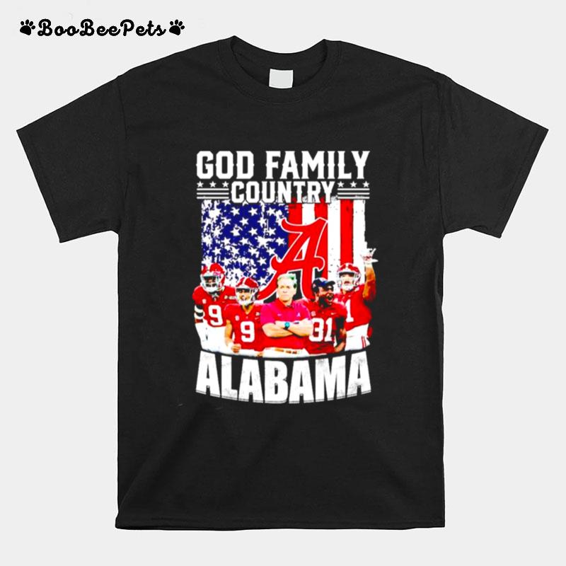 God Family Country Alabama Crimson Tide T-Shirt