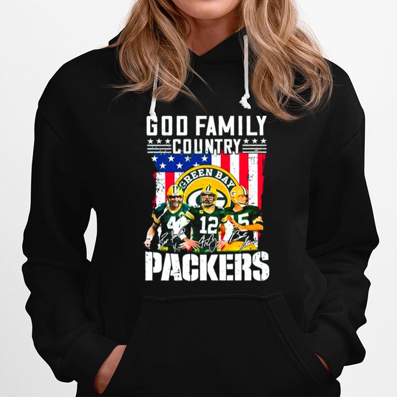 God Family Country Green Bay Packers Team Us Flag Green Bay Packers Hoodie
