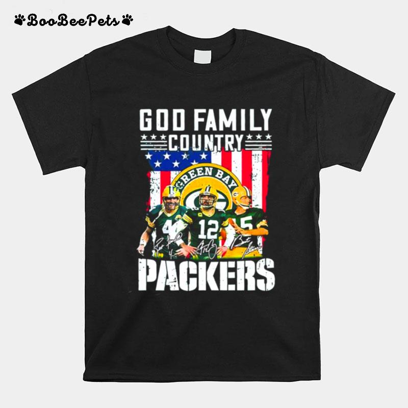 God Family Country Green Bay Packers Team Us Flag Green Bay Packers T-Shirt