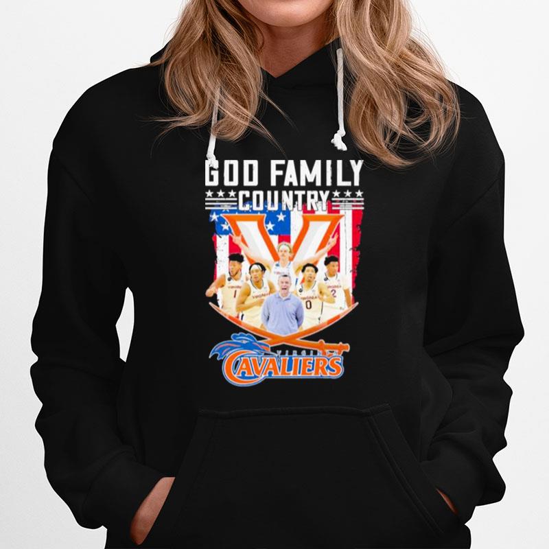God Family Country Virginia Cavaliers Mens Basketball 2023 Hoodie