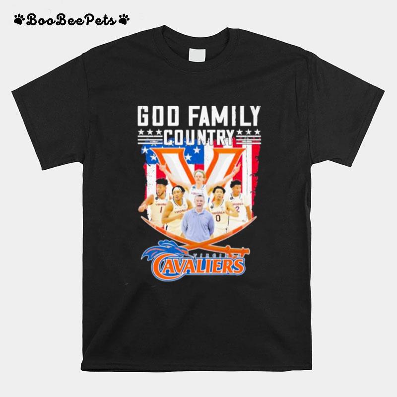 God Family Country Virginia Cavaliers Mens Basketball 2023 T-Shirt