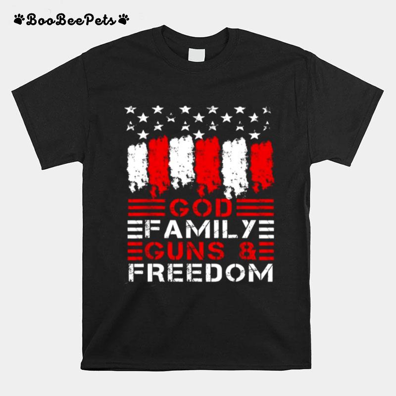 God Family Guns Freedom Pro Gun Vintage 2Nd Amendment T-Shirt