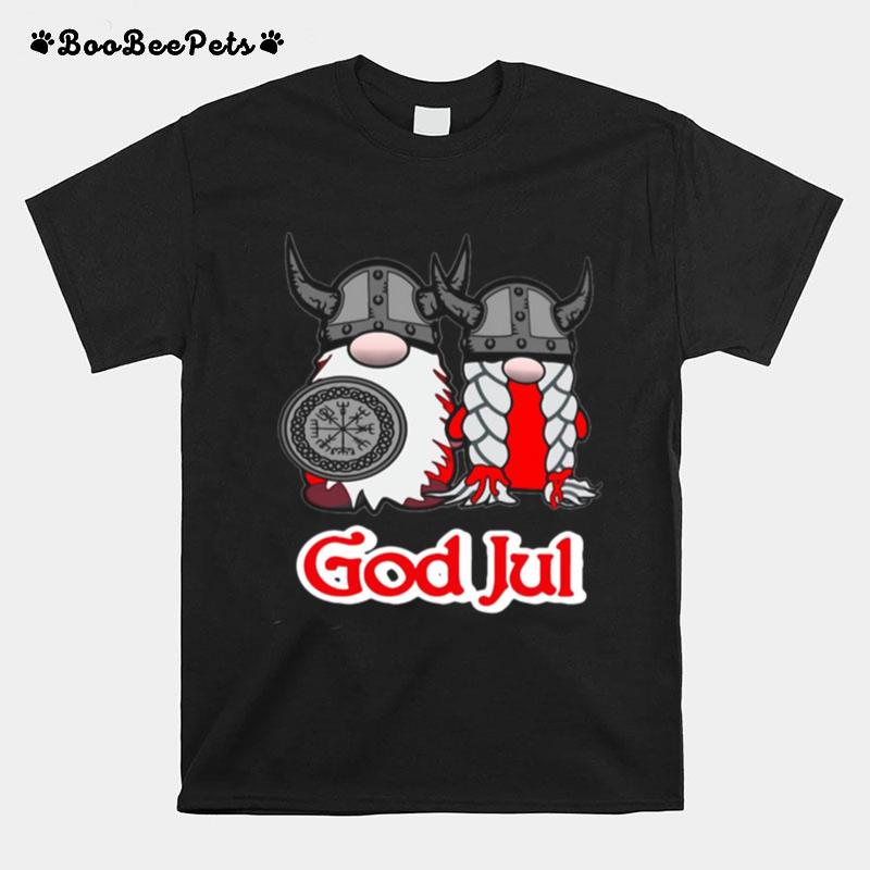 God Jul Viking Nisse T-Shirt