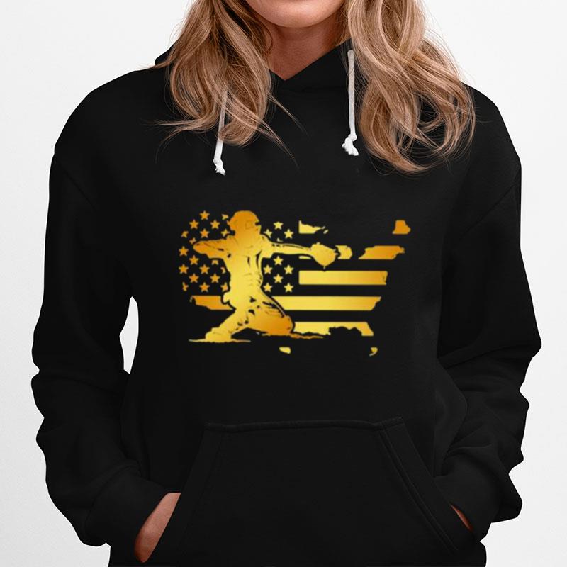 Gold Flag Catcher American Hoodie