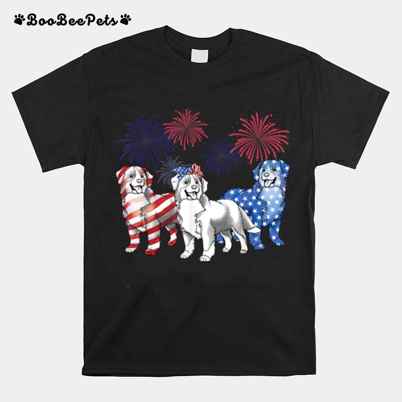 Golden Retriever American Usa Flag 4Th Of July Patriotic T B09Znjgct9 T-Shirt