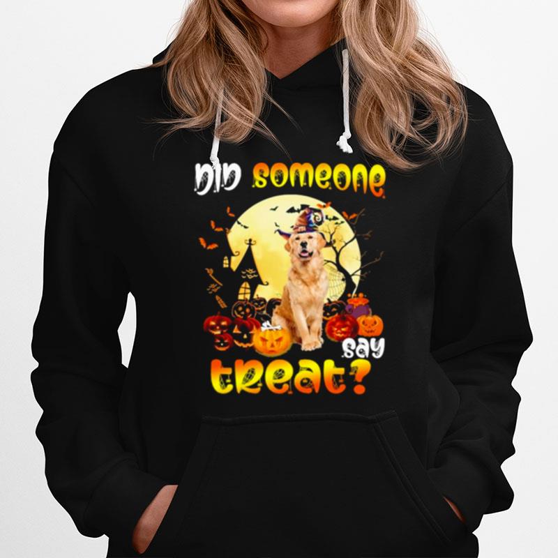 Golden Retriever Did Someone Say Treat Happy Halloween Hoodie