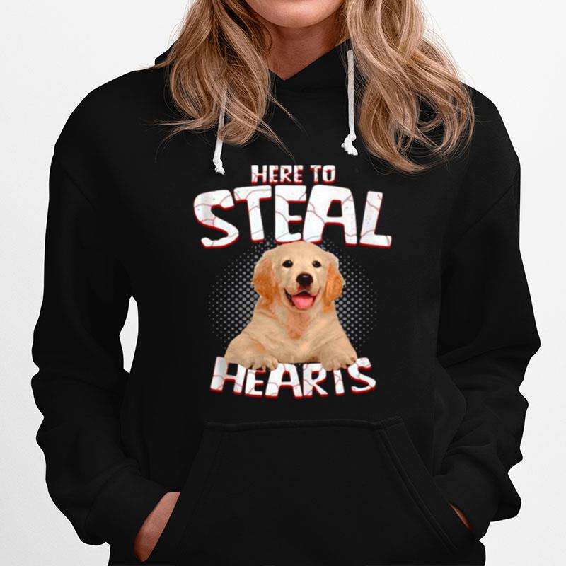 Golden Retriever Here To Steal Hearts Hoodie