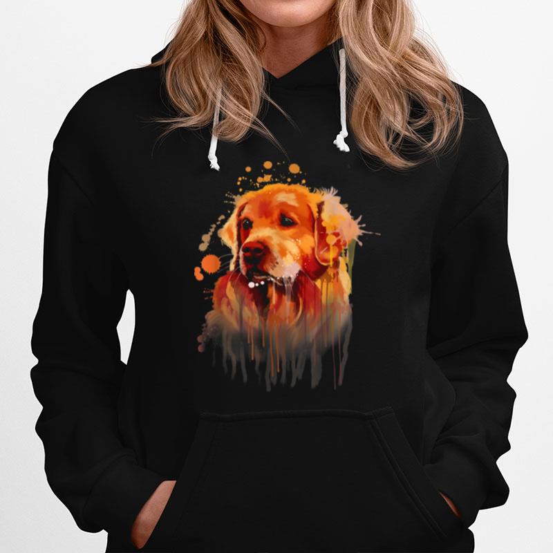 Golden Retriever Painting Dog Art Print Hoodie