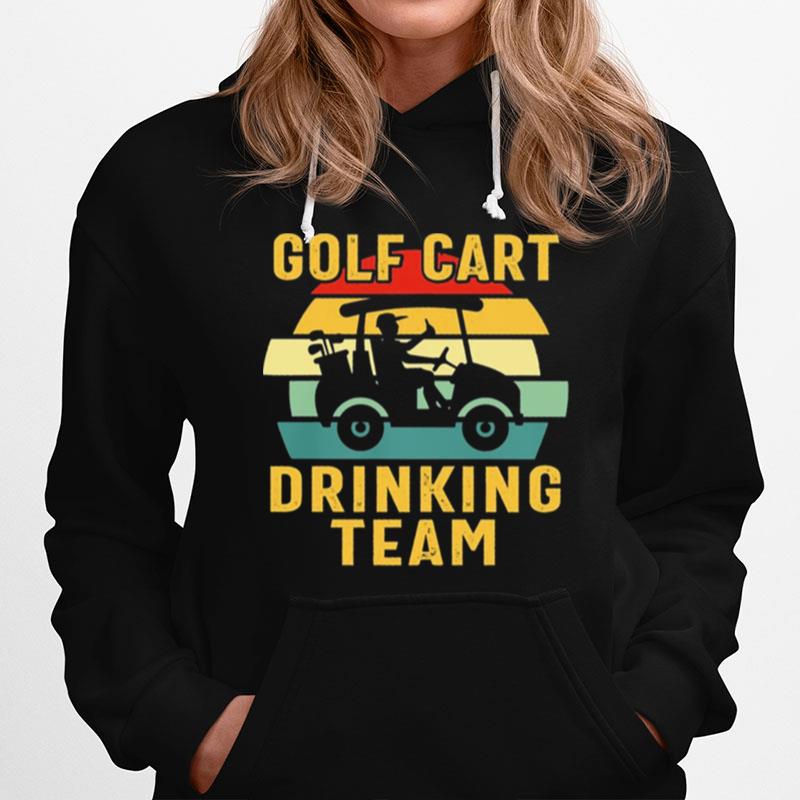 Golf Cart Drinking Team Vintage Retro Hoodie