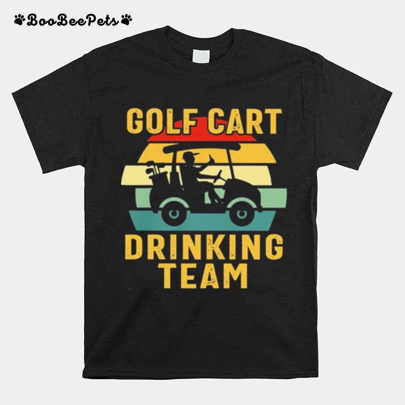 Golf Cart Drinking Team Vintage Retro T-Shirt