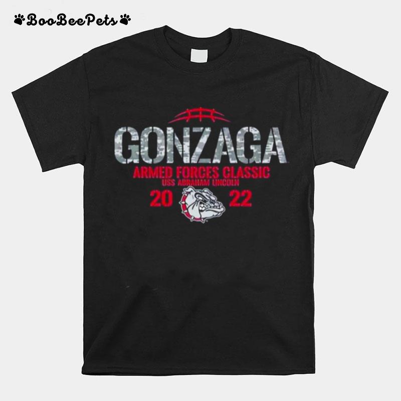 Gonzaga Bulldogs 2022 Armed Forces Classic Uss Abraham Lincoln T-Shirt