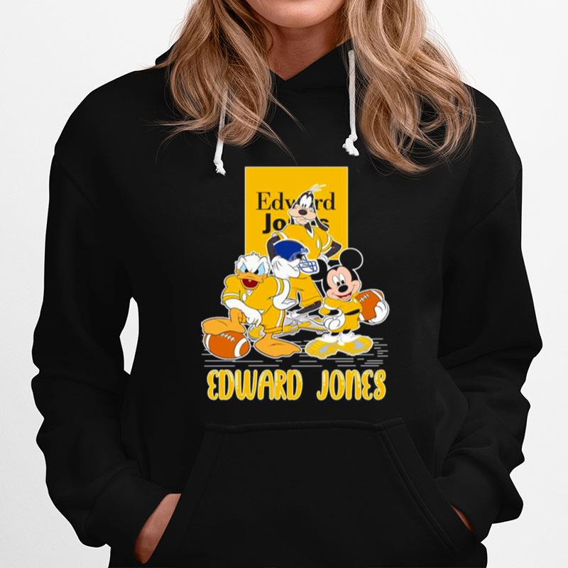 Goofy Donald Duck And Mickey Mouse Football Player Edward Jones Hoodie