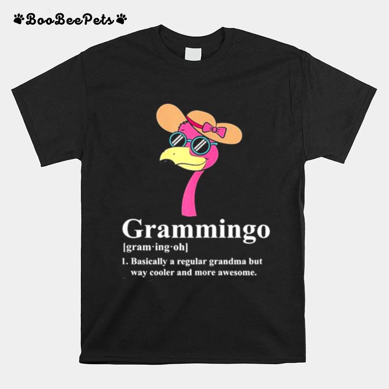 Grammingo Regular Grandma But Way Cooler Awesome Flamingo T-Shirt