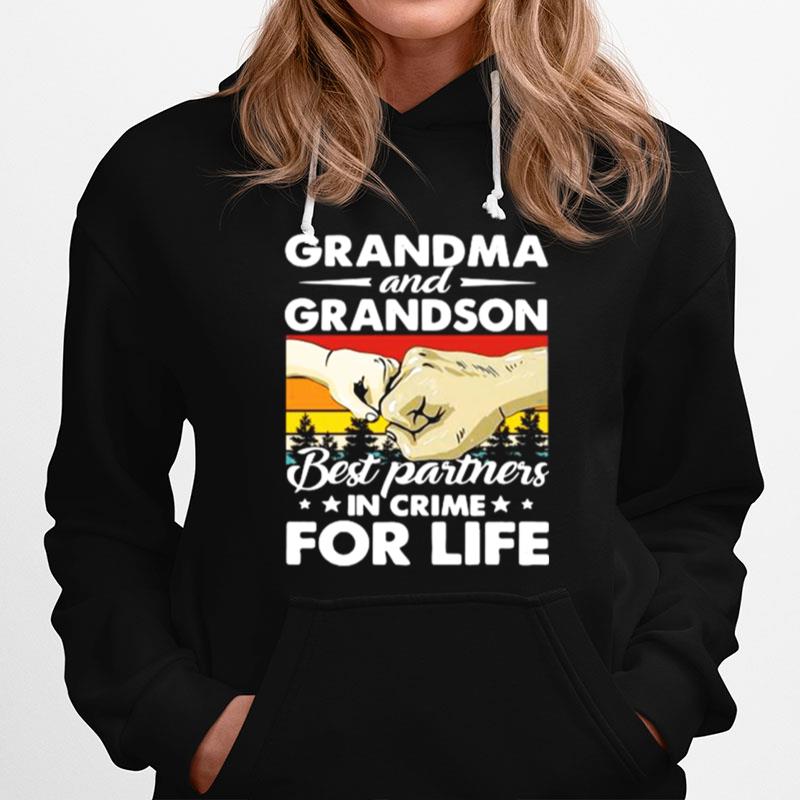 Grandma And Grandson Best Partners In Crime For Life Vintage Hoodie