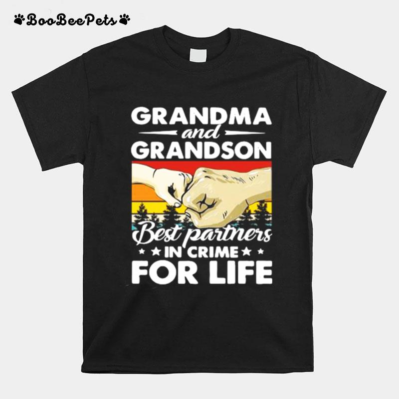 Grandma And Grandson Best Partners In Crime For Life Vintage T-Shirt