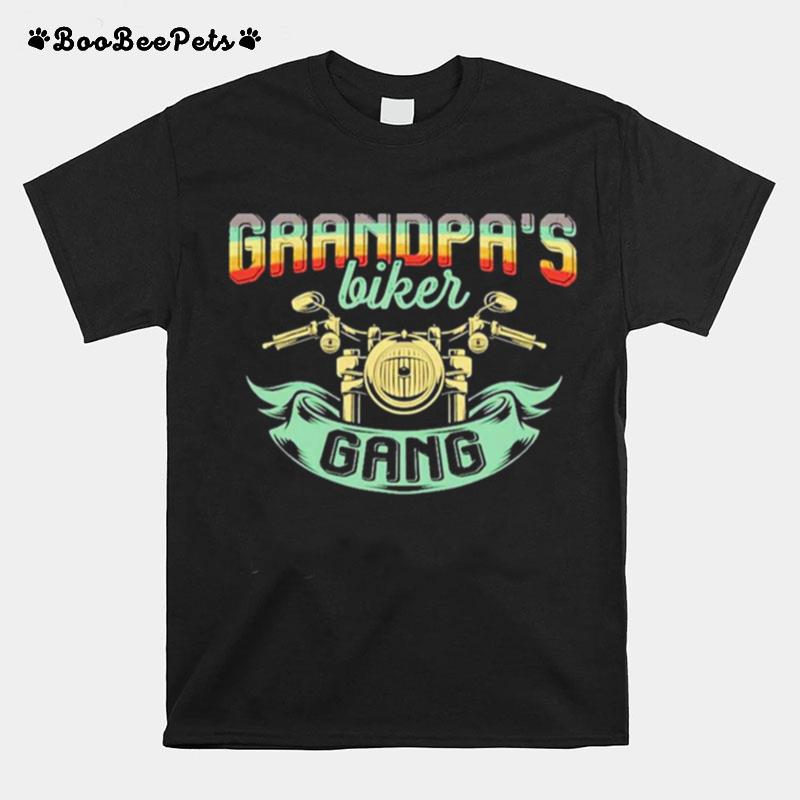 Grandpa Biker Gang Retro Personalized T-Shirt