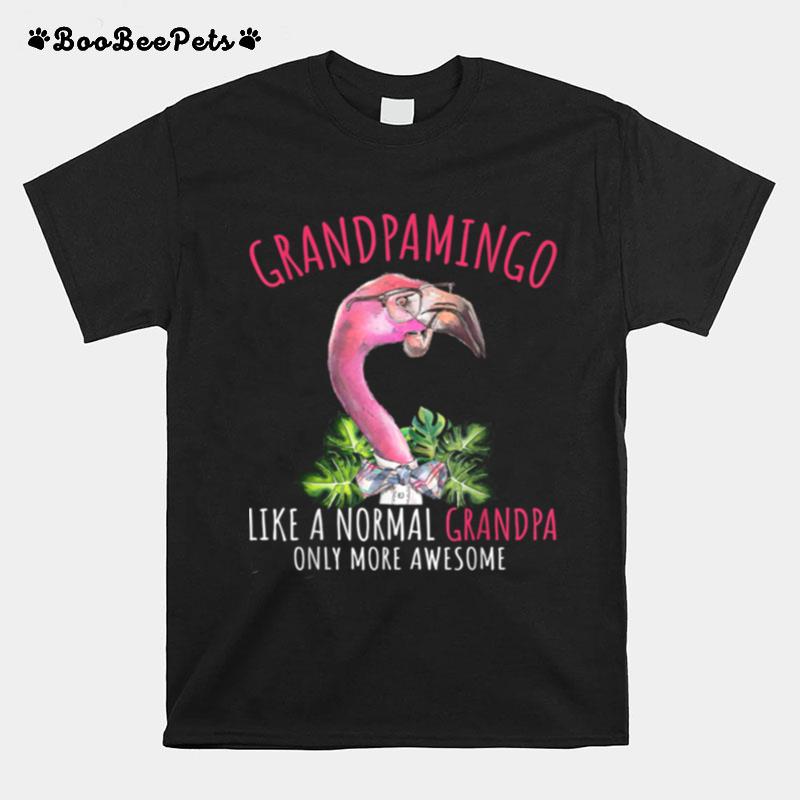 Grandpamingo More Grandpa Flamingo Family T-Shirt