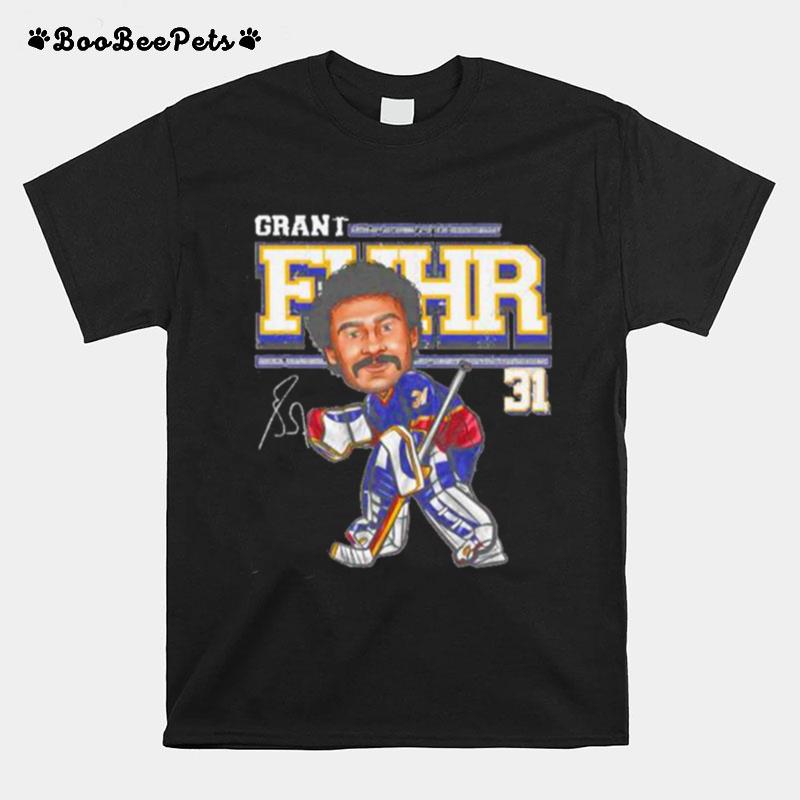 Grant Fuhr No 31 St. Louis Blues Cartoon T-Shirt