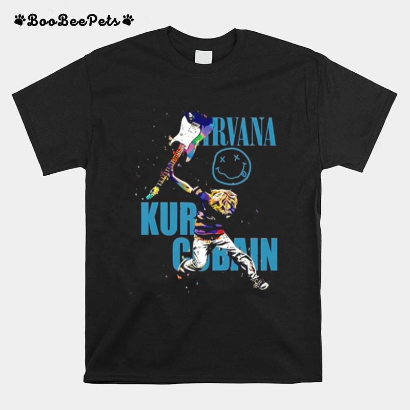 Graphic Art Kurt Cobain Nirvana Music Band T-Shirt
