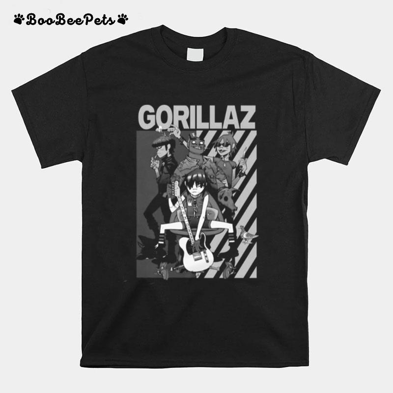 Graphic Gorillaz Music Band Animated T-Shirt