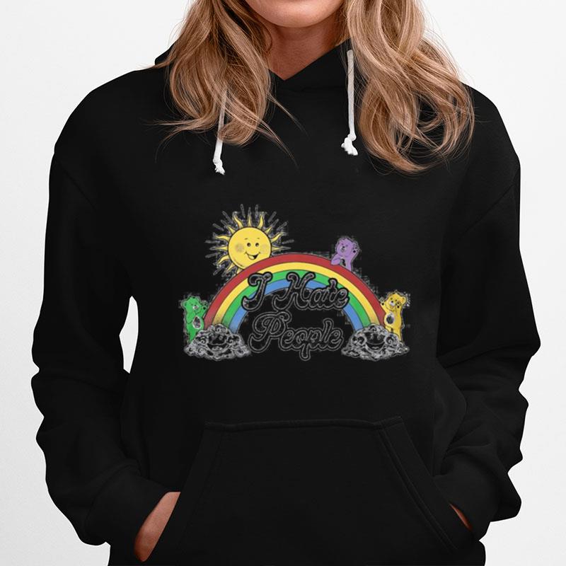 Grateful Bears Rainbow I Hate People Hoodie