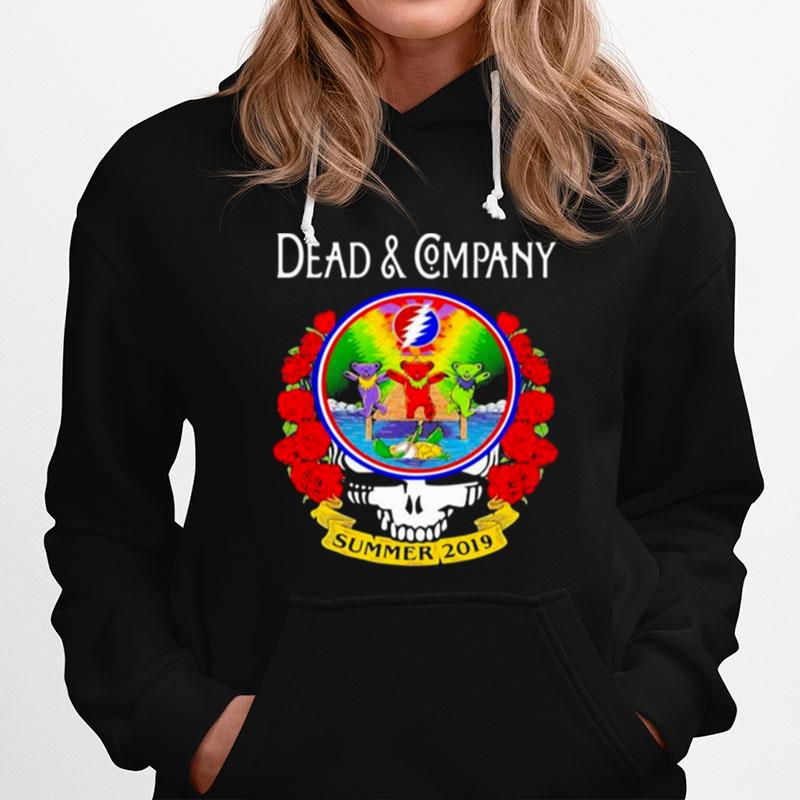 Grateful Dead And Company Dancing Bear Roses Summer 2019 Hoodie