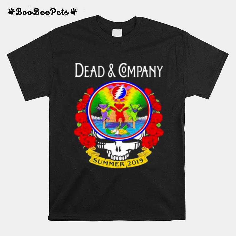 Grateful Dead And Company Dancing Bear Roses Summer 2019 T-Shirt