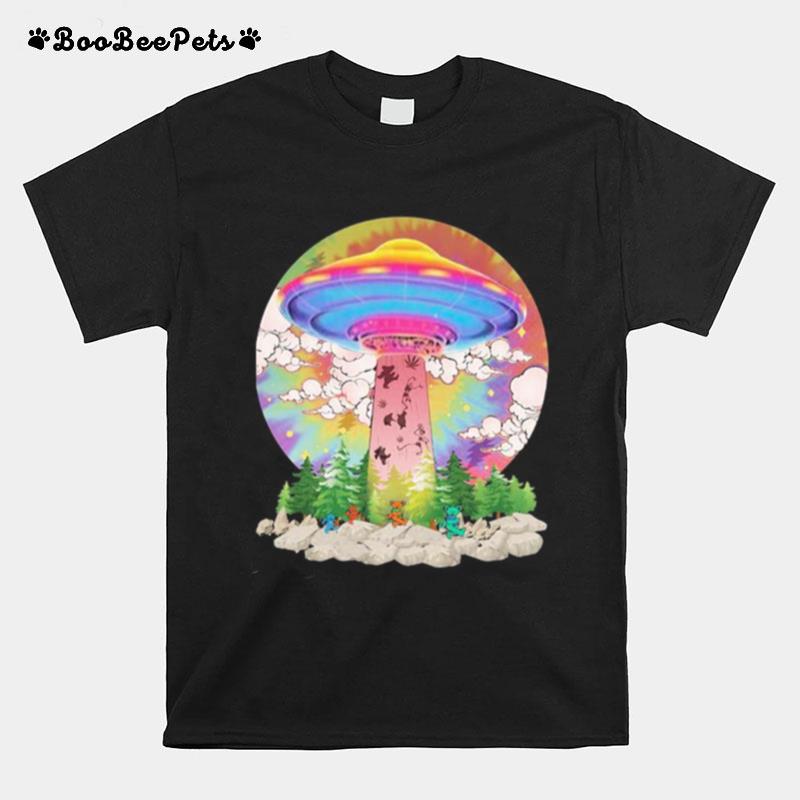Grateful Dead Bear Weed Ufo Hippie T-Shirt