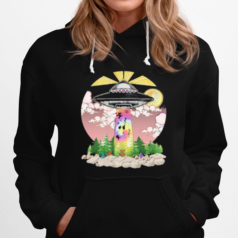 Grateful Dead Bears Weed Ufo Lights Hoodie