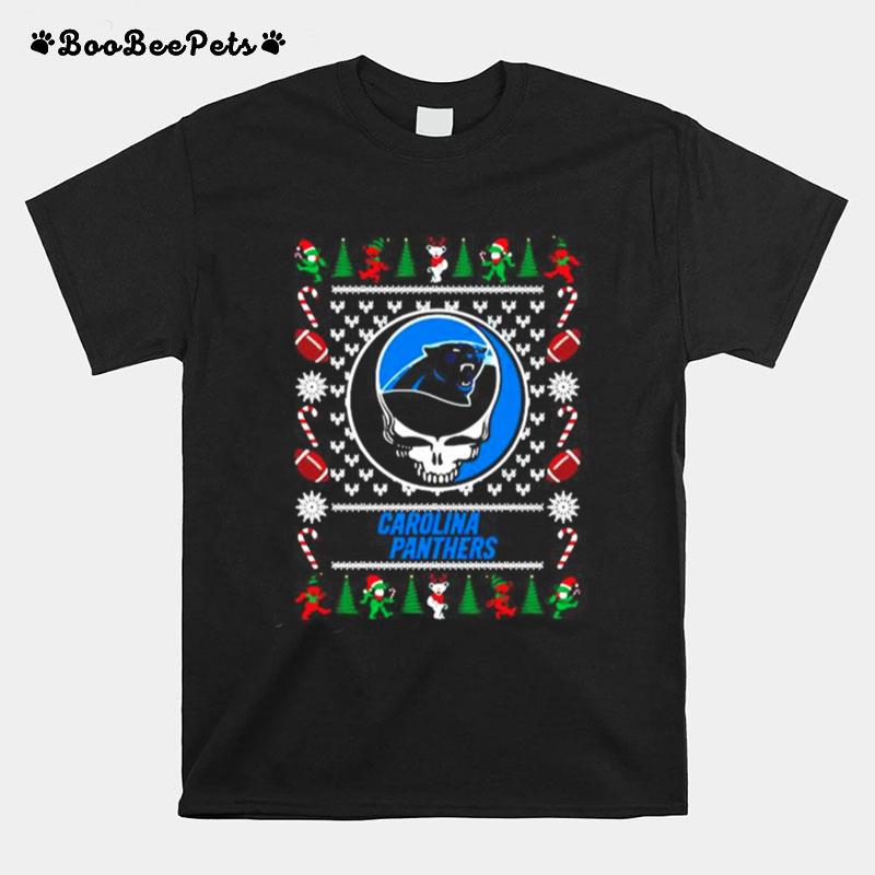 Grateful Dead Carolina Panthers Christmas T-Shirt