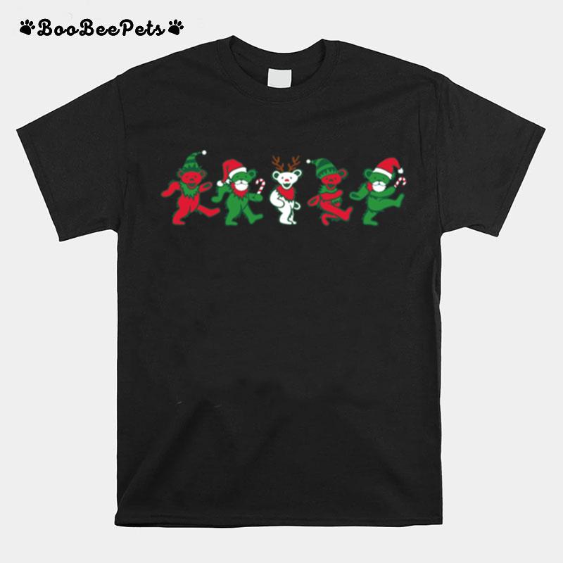 Grateful Dead Dancing Bears Christmas T-Shirt