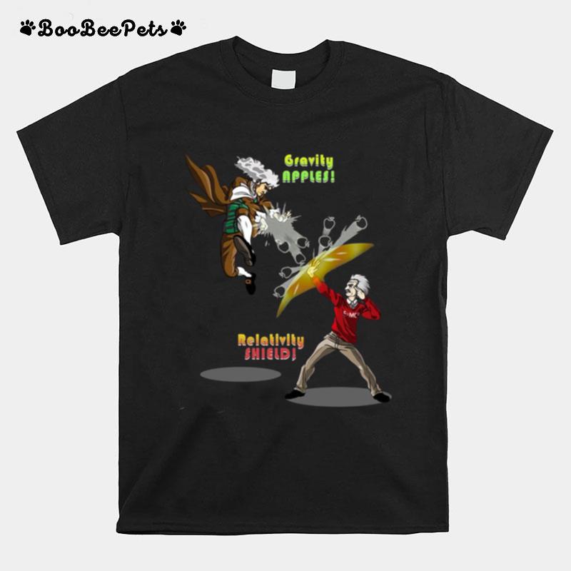 Gravity Apples Relativity Shield T-Shirt