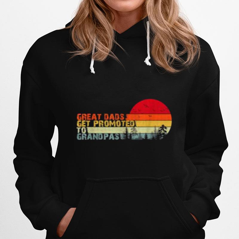 Great Dads Get Promoted To Grandpas Sunset Vintage Hoodie