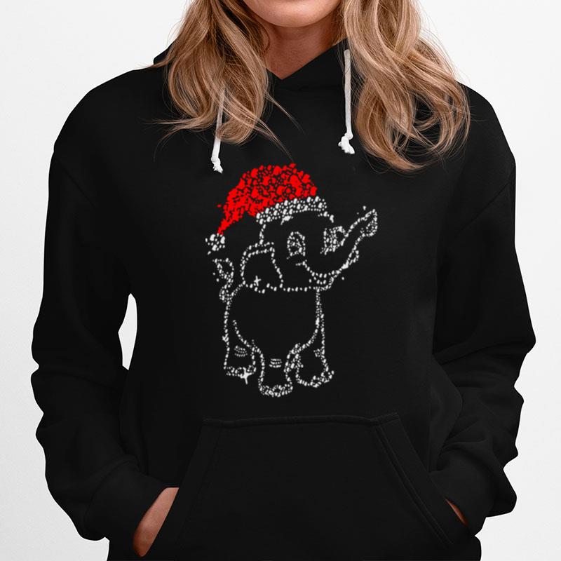 Great Elephant Santa Light Christmas Hoodie