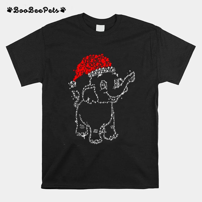 Great Elephant Santa Light Christmas T-Shirt